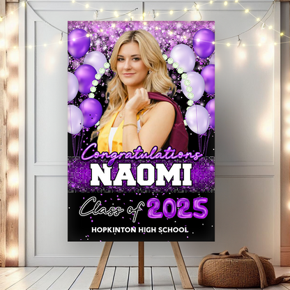 Graduation Welcome Sign - Graduation Party Welcome Sign - Custom Grad Party Decorations - Personalized Class of 2025 Decoration