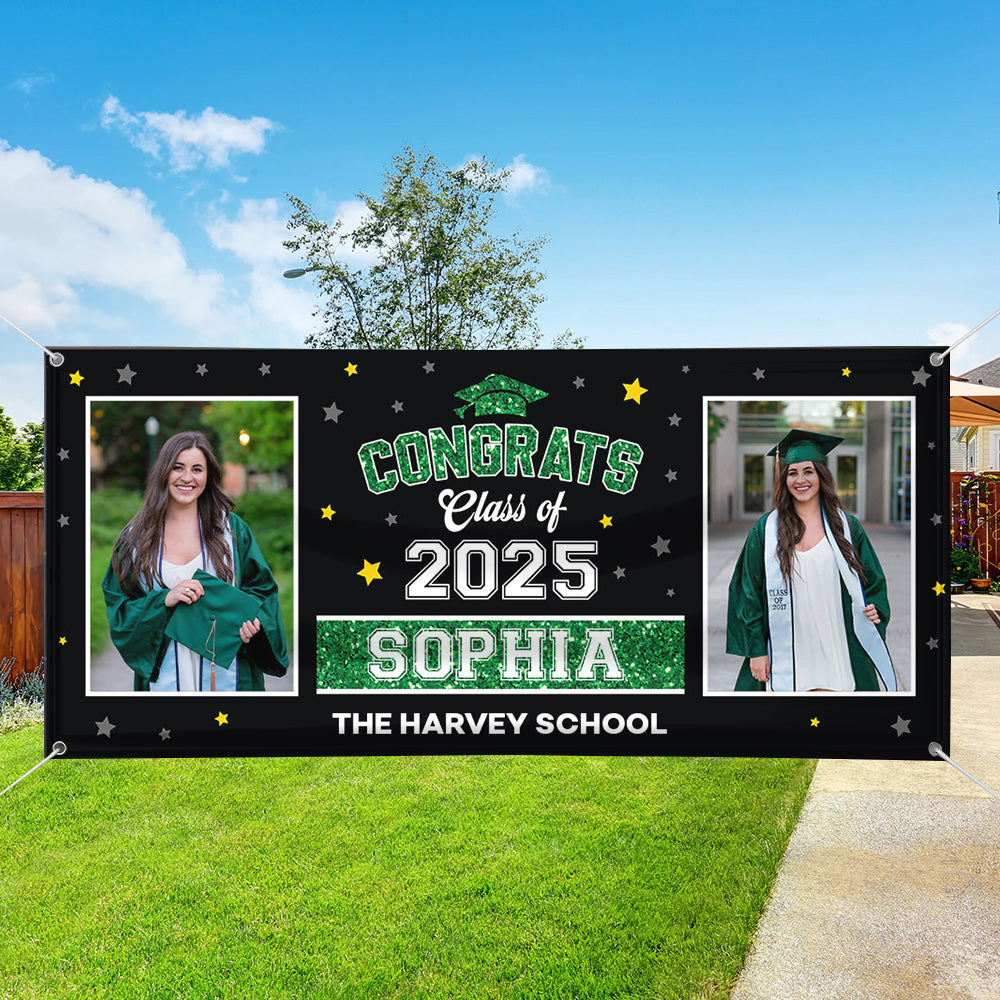 Class Of 2025 School Name - Graduation Banner - Unique Graduation Gift - Door Banner