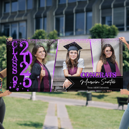 Congratulations Class Of 2025 Ver 2 - Graduation Banner - Unique Graduation Gift - Door Banner