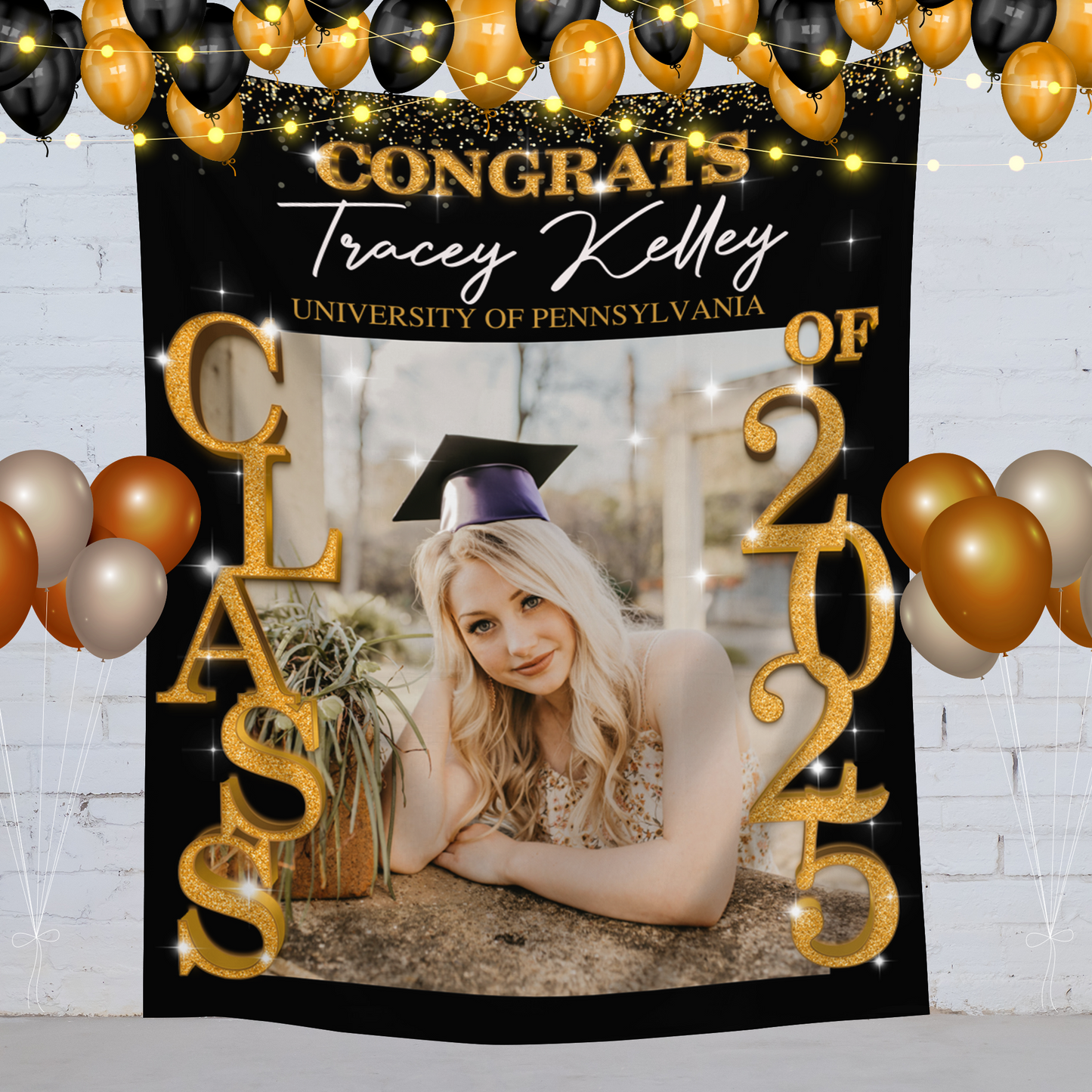 Class of 2025 Custom Graduation Party Backdrop - Personalized Custom Graduation Backdrop