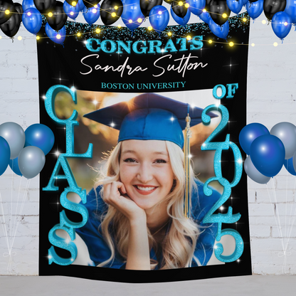 Class of 2025 Custom Graduation Party Backdrop - Personalized Custom Graduation Backdrop