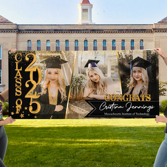 Congratulations Class Of 2025 Ver 2 - Graduation Banner - Unique Graduation Gift - Door Banner