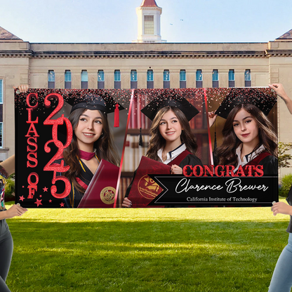 Congratulations Class Of 2025 Ver 2 - Graduation Banner - Unique Graduation Gift - Door Banner