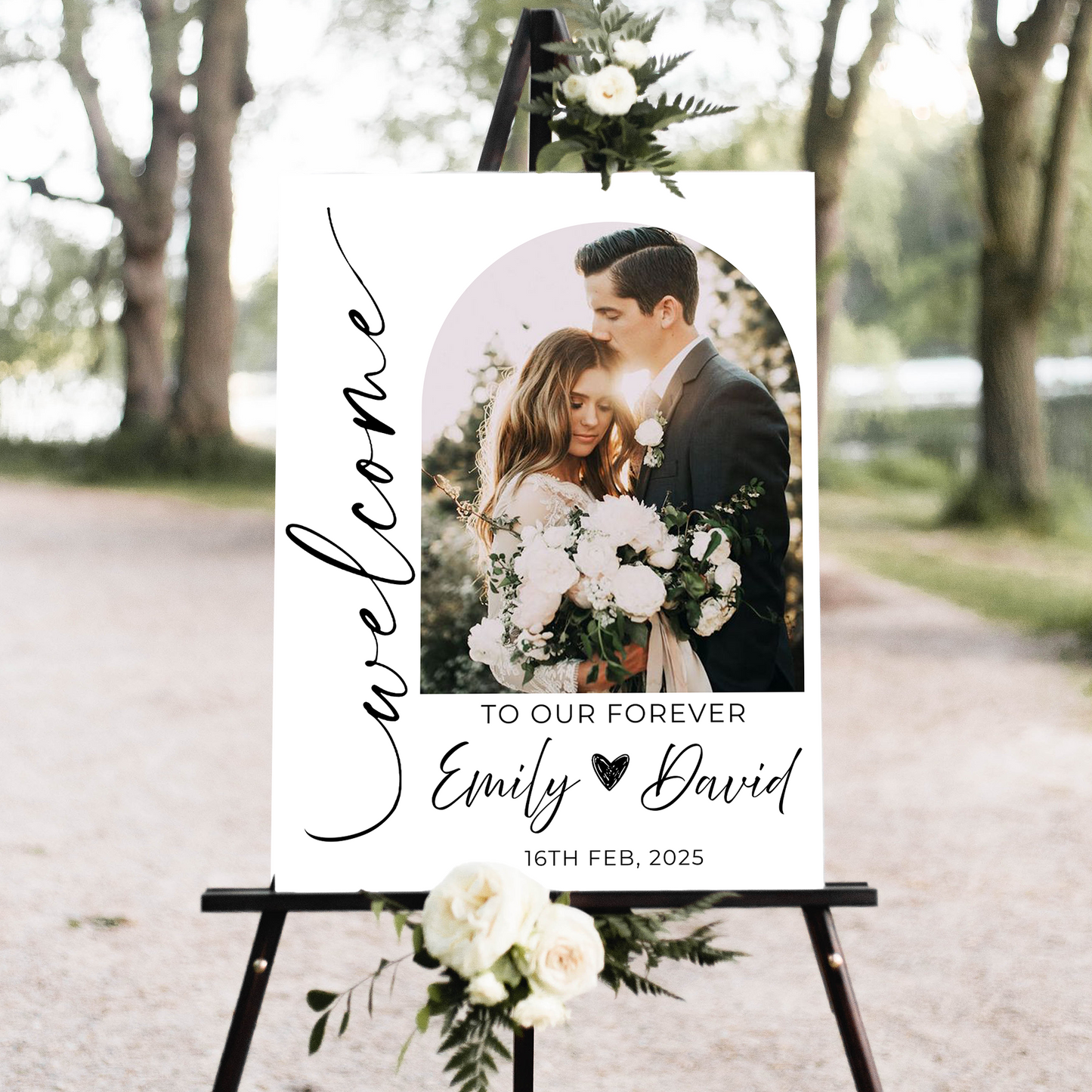 Wedding Welcome Sign - Welcome To The Wedding Sign - Personalized Wedding Sign - Wedding Decor