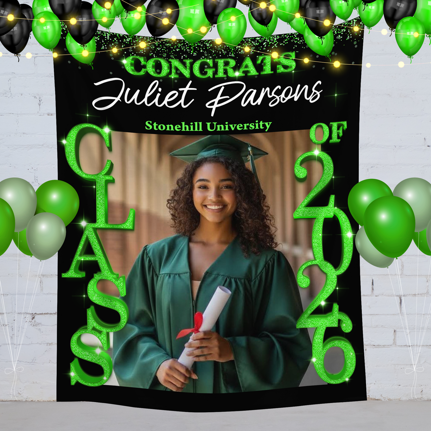 Class of 2026 Custom Graduation Party Backdrop - Personalized Custom Graduation Backdrop
