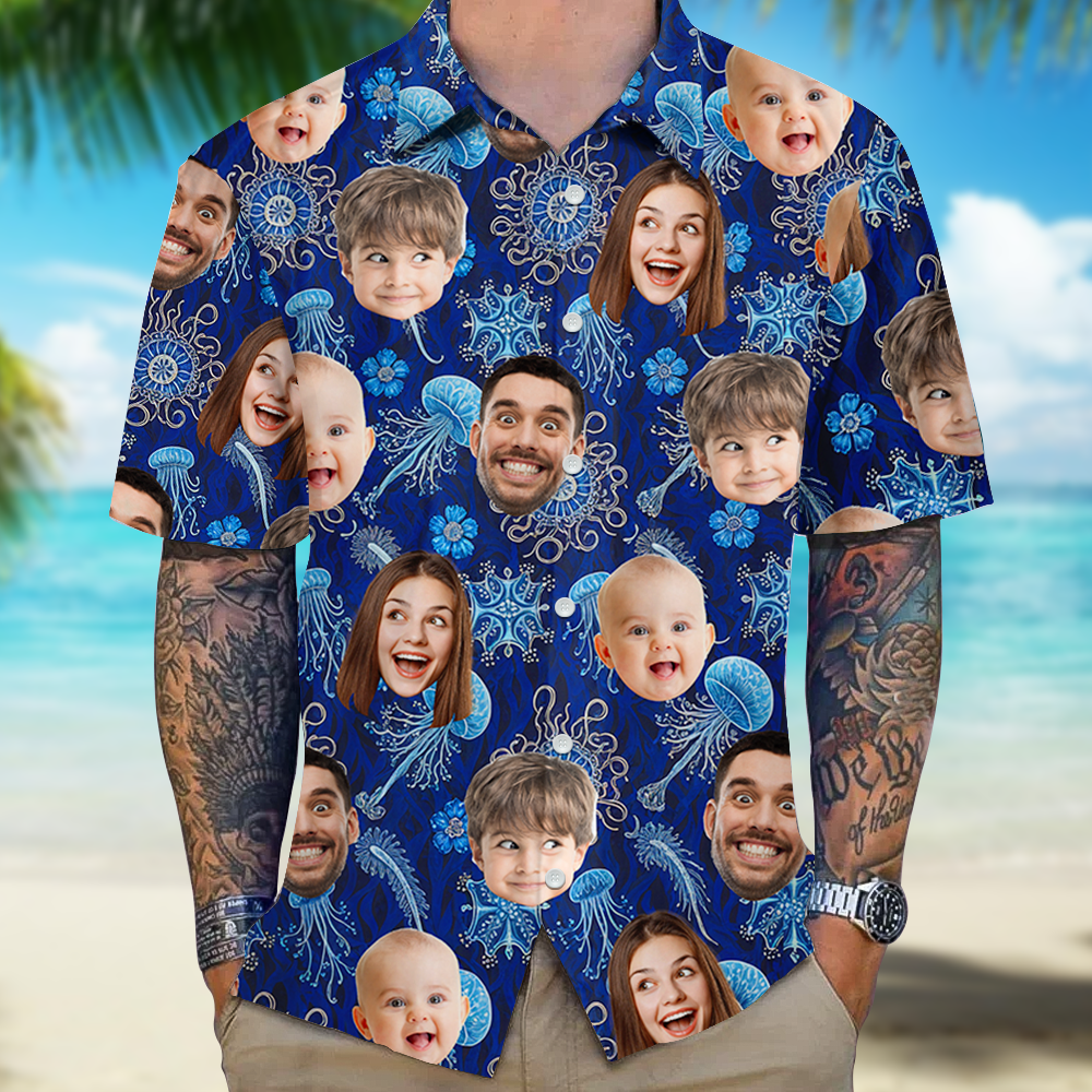 Personalized Luminocean Family Custom Photo Custom Name - Personalized Custom Hawaiian Shirt