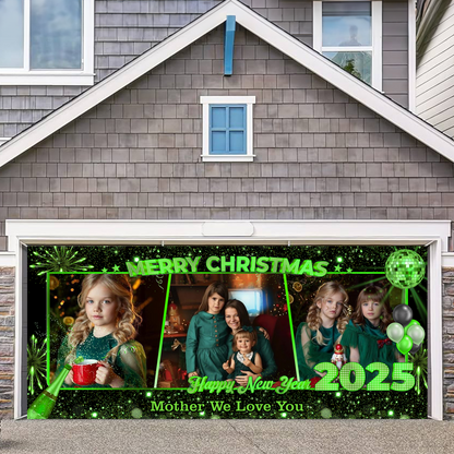 Merry Christmas and Happy New Year 2025 - Christmas Garage Door Decorations, Single Garage, Garage Door Banner Covers