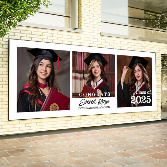 Minimalist Style 2025 Congratulations Class Of 2025 - Graduation Garage Door Decorations, Single Garage, Garage Door Banner