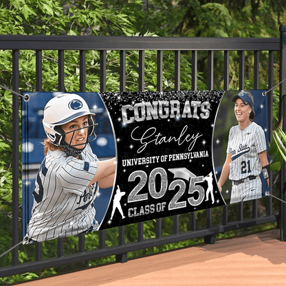 Custom Photo Congratulations Class Of 2025 - Graduation Banner - Unique Graduation Gift - Door Banner