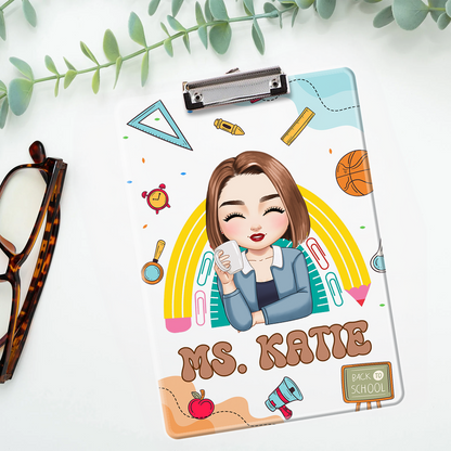 Custom Teacher Clipboard - Acrylic Clipboard For Teacher - Personalized Back To School Gift