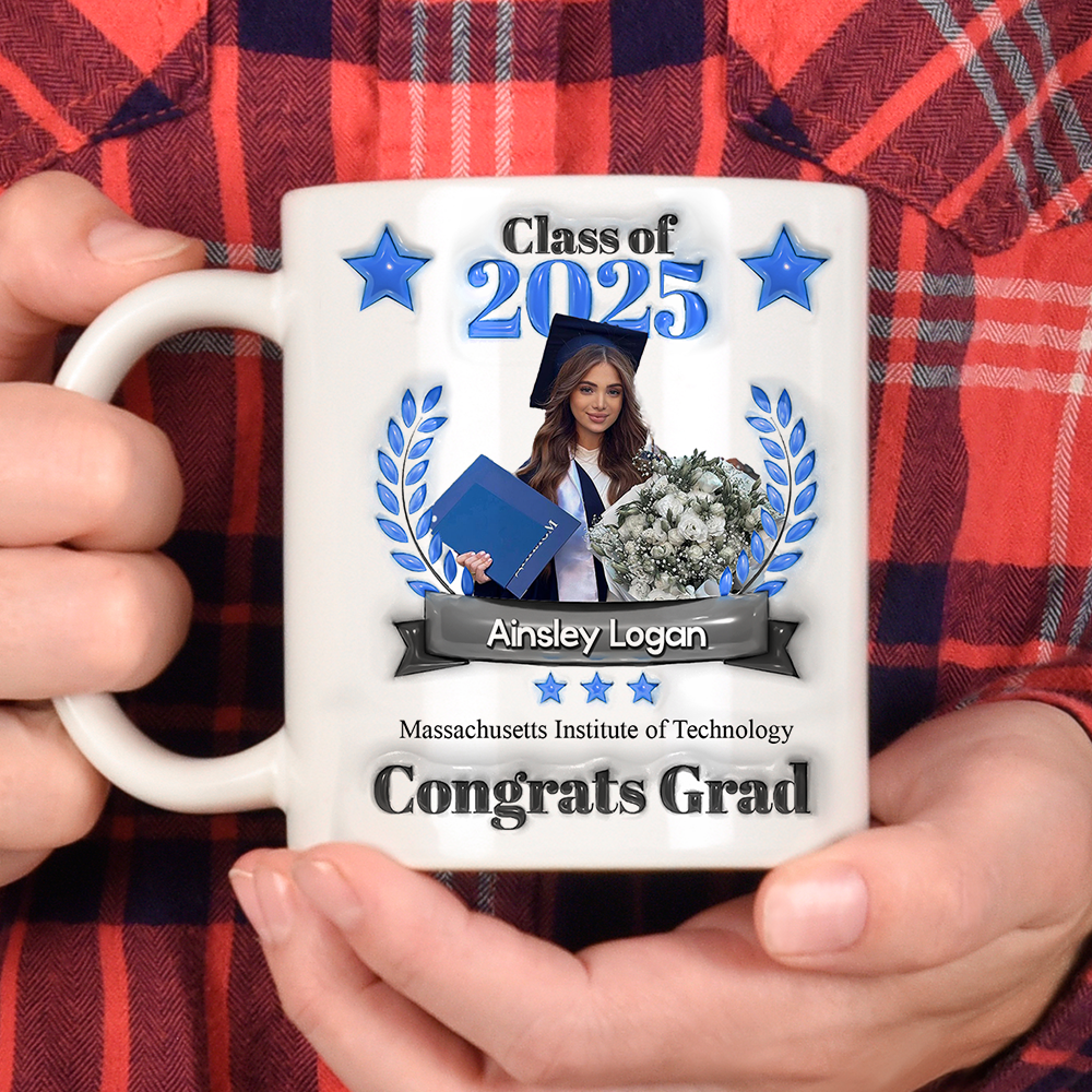 Congratulations Class Of 2025 Custom 3D Inflated Effect - Graduation Gift - Personalized Custom Mug