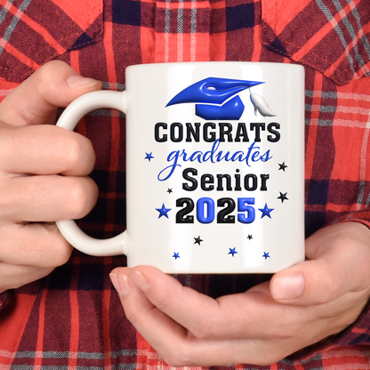 Congrats Graduates Senior 2025 Custom Photo Mug - Graduation Gift - Personalized Custom Mug