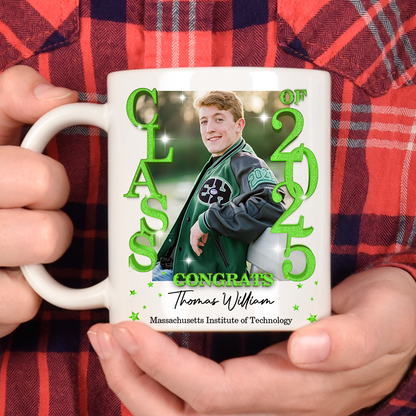 Glitter Congratulations Class Of 2025 Custom - Graduation Gift - Personalized Custom Mug