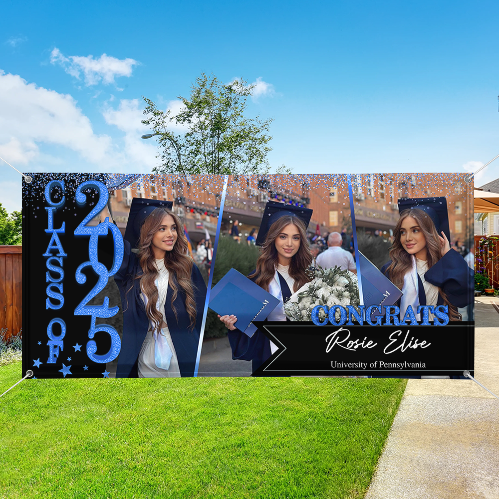 Congratulations Class Of 2025 Ver 2 - Graduation Banner - Unique Graduation Gift - Door Banner