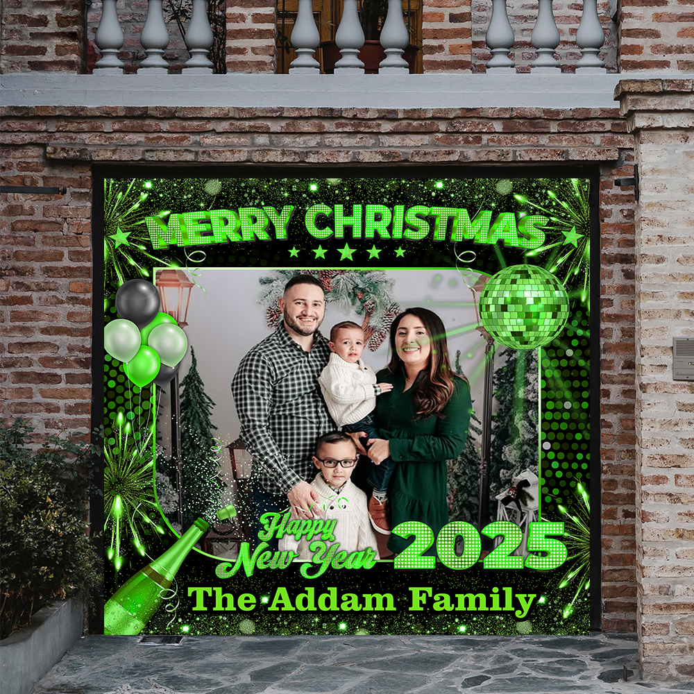 Merry Christmas and Happy New Year 2025 - Christmas Garage Door Decorations, Single Garage, Garage Door Banner Covers