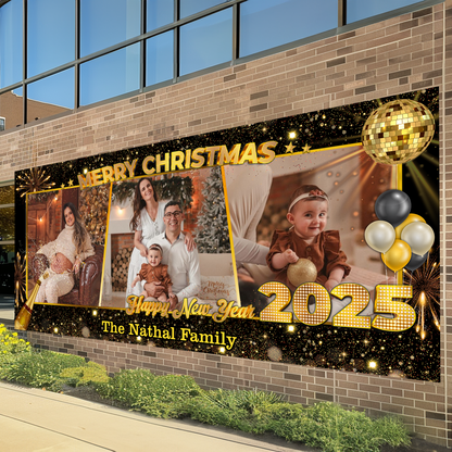 Merry Christmas and Happy New Year 2025 - Christmas Garage Door Decorations, Single Garage, Garage Door Banner Covers