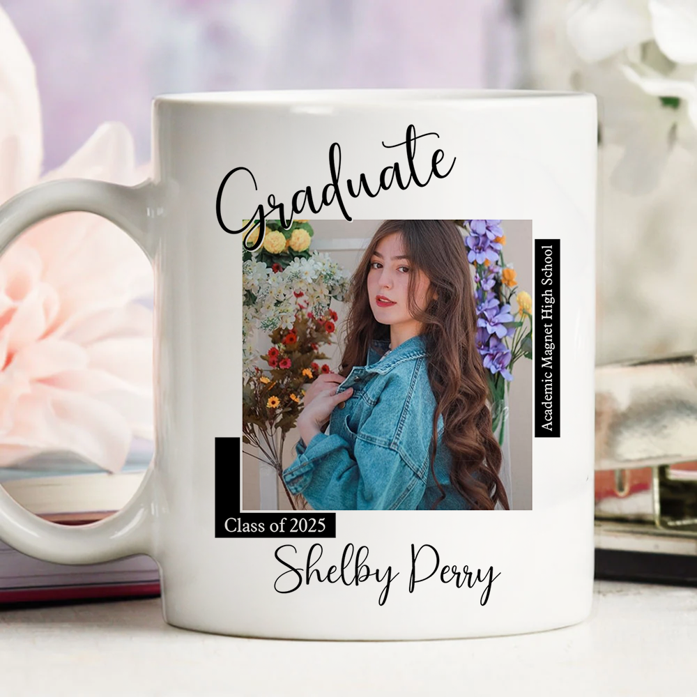 Photo Congratulations Class Of 2025 Custom - Graduation Gift - Personalized Custom Mug