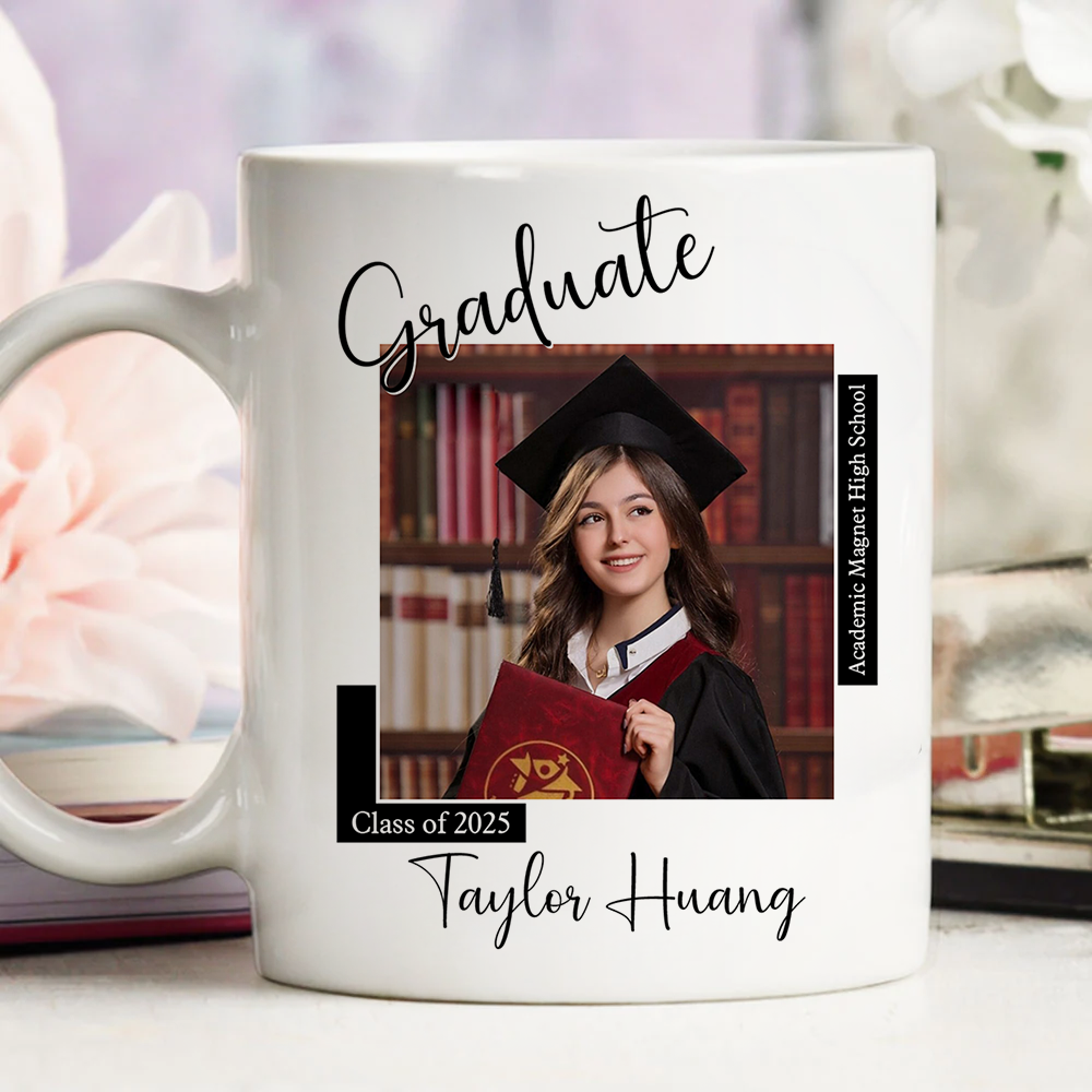 Photo Congratulations Class Of 2025 Custom - Graduation Gift - Personalized Custom Mug