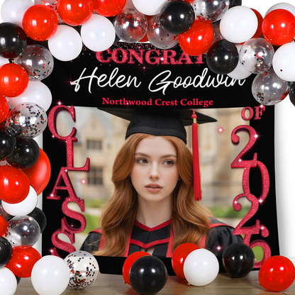 Class of 2026 Custom Graduation Party Backdrop - Personalized Custom Graduation Backdrop