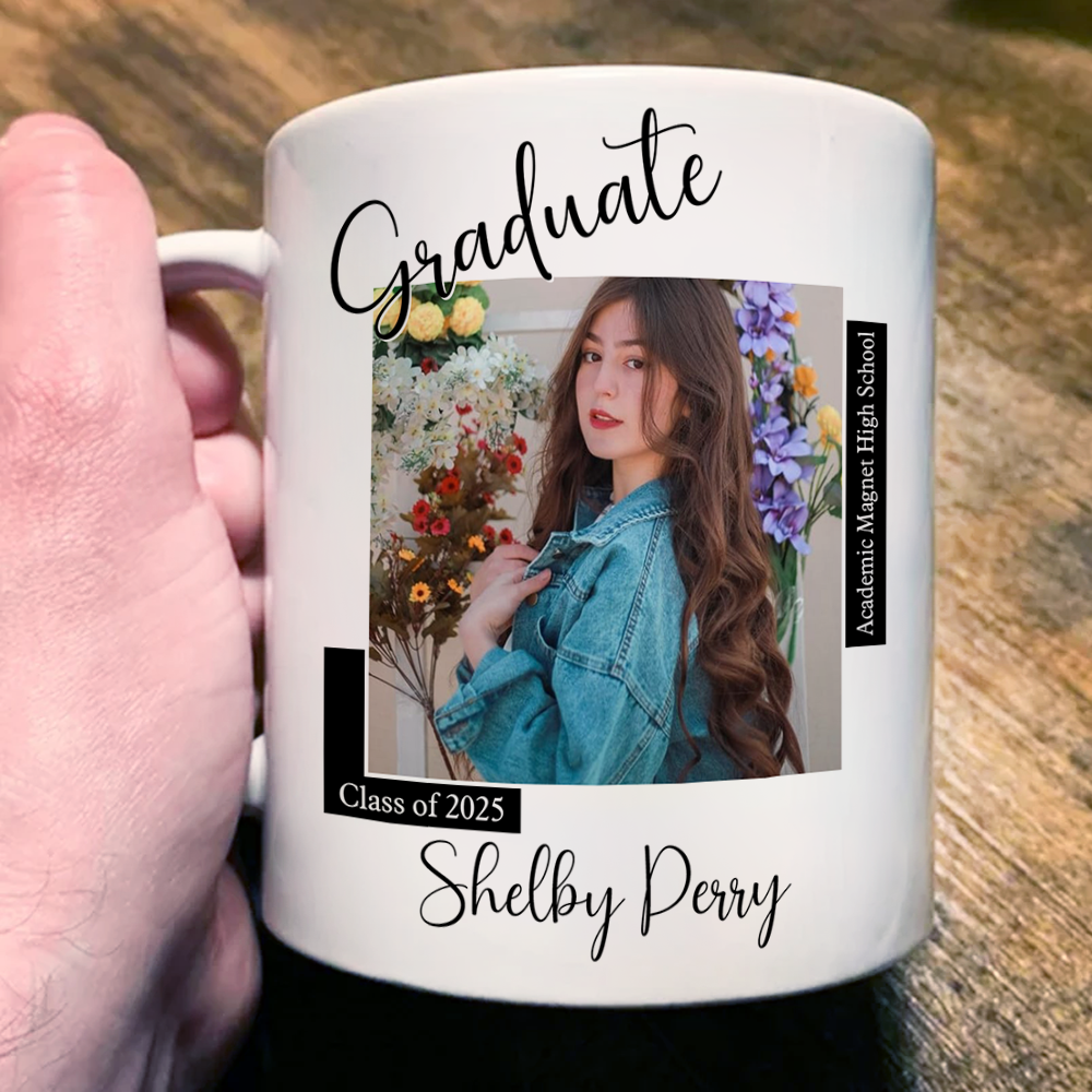 Photo Congratulations Class Of 2025 Custom - Graduation Gift - Personalized Custom Mug