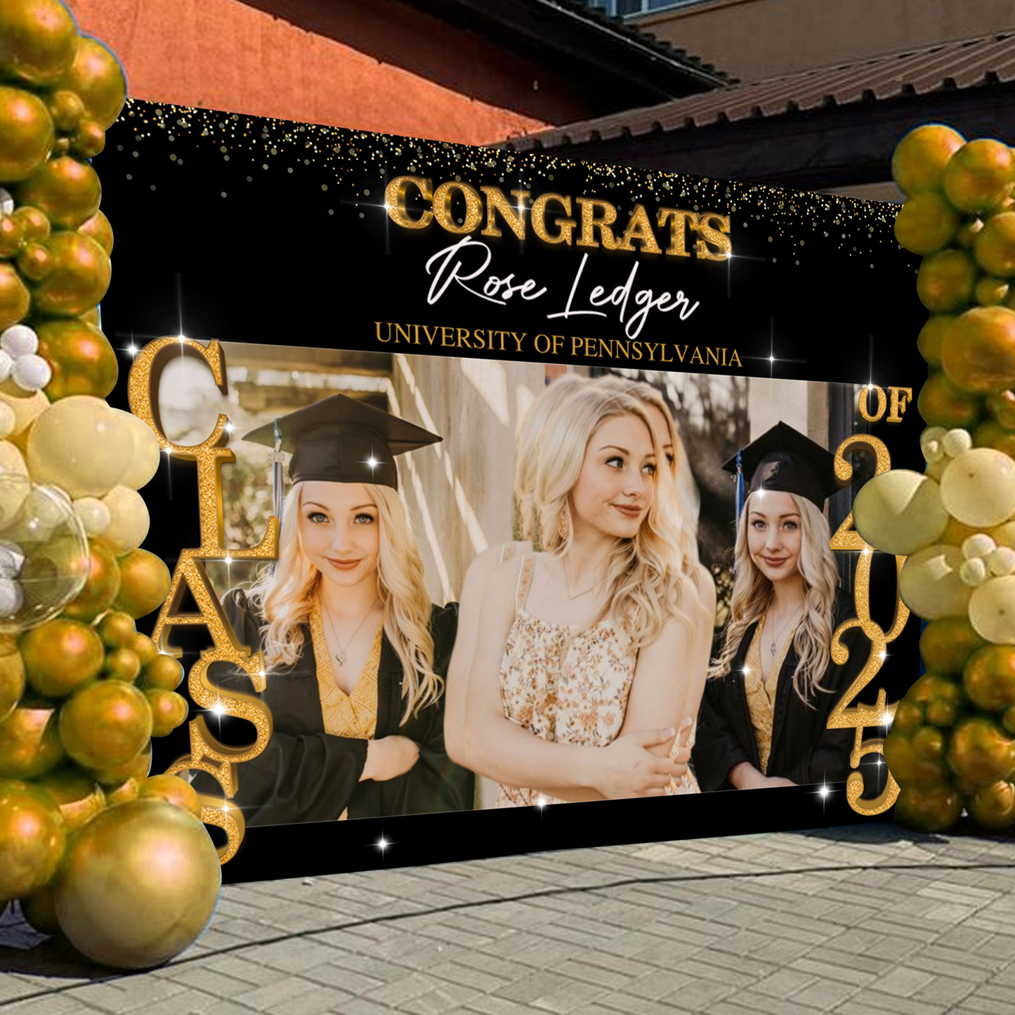 Class of 2025 Custom Graduation Party Backdrop - Personalized Custom Graduation Backdrop