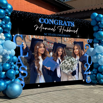 Class of 2025 Custom Graduation Party Backdrop - Personalized Custom Graduation Backdrop