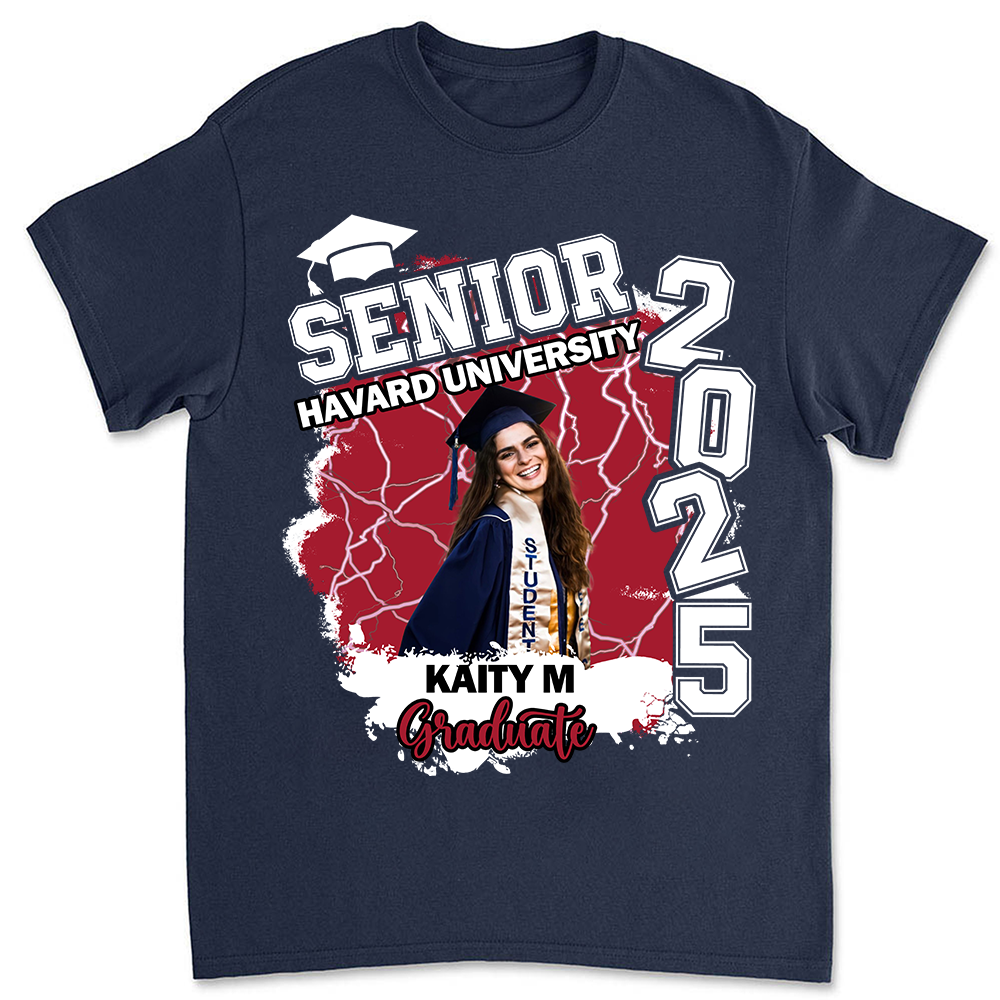 Senior 2025 Personalized T-Shirt  - Personalized Custom Unisex T-Shirt