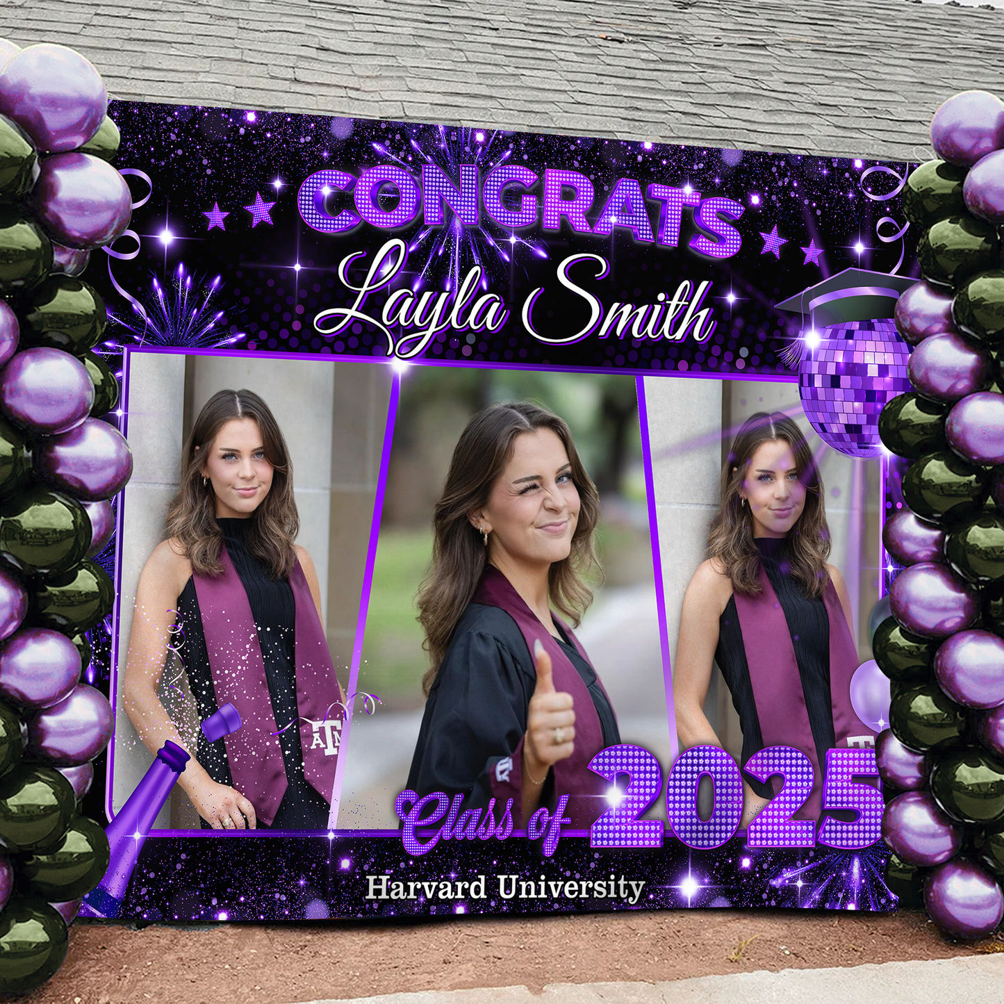 Graduation Backdrop - Class of 2025 Custom Graduation Party Backdrop - Personalized Party Decor