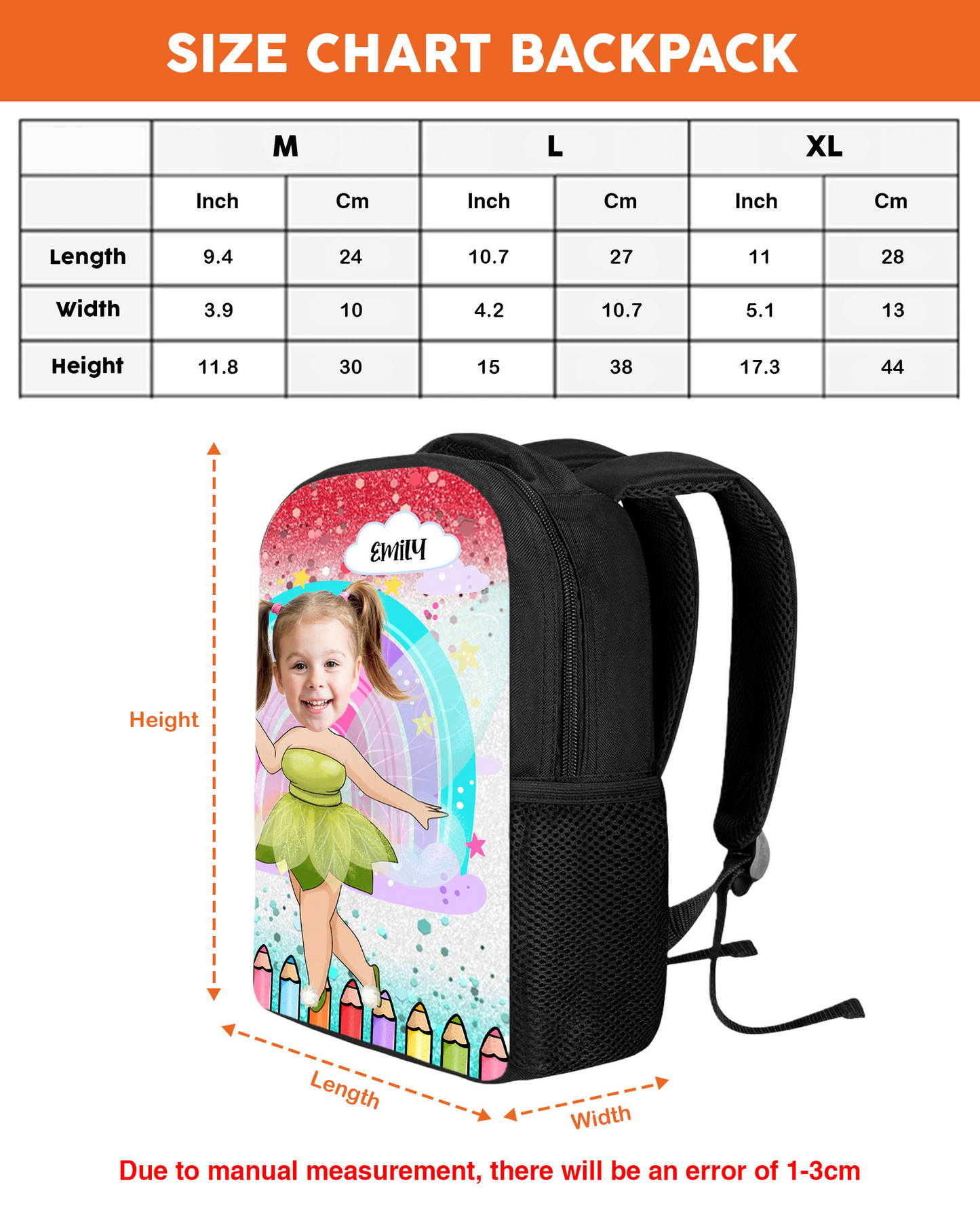 Personalized Polyester Backpack - Back to School School Bag - Custom Name Backpack for Kids