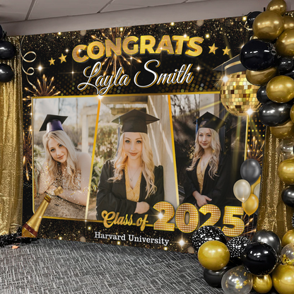 Graduation Backdrop - Class of 2025 Custom Graduation Party Backdrop - Personalized Party Decor