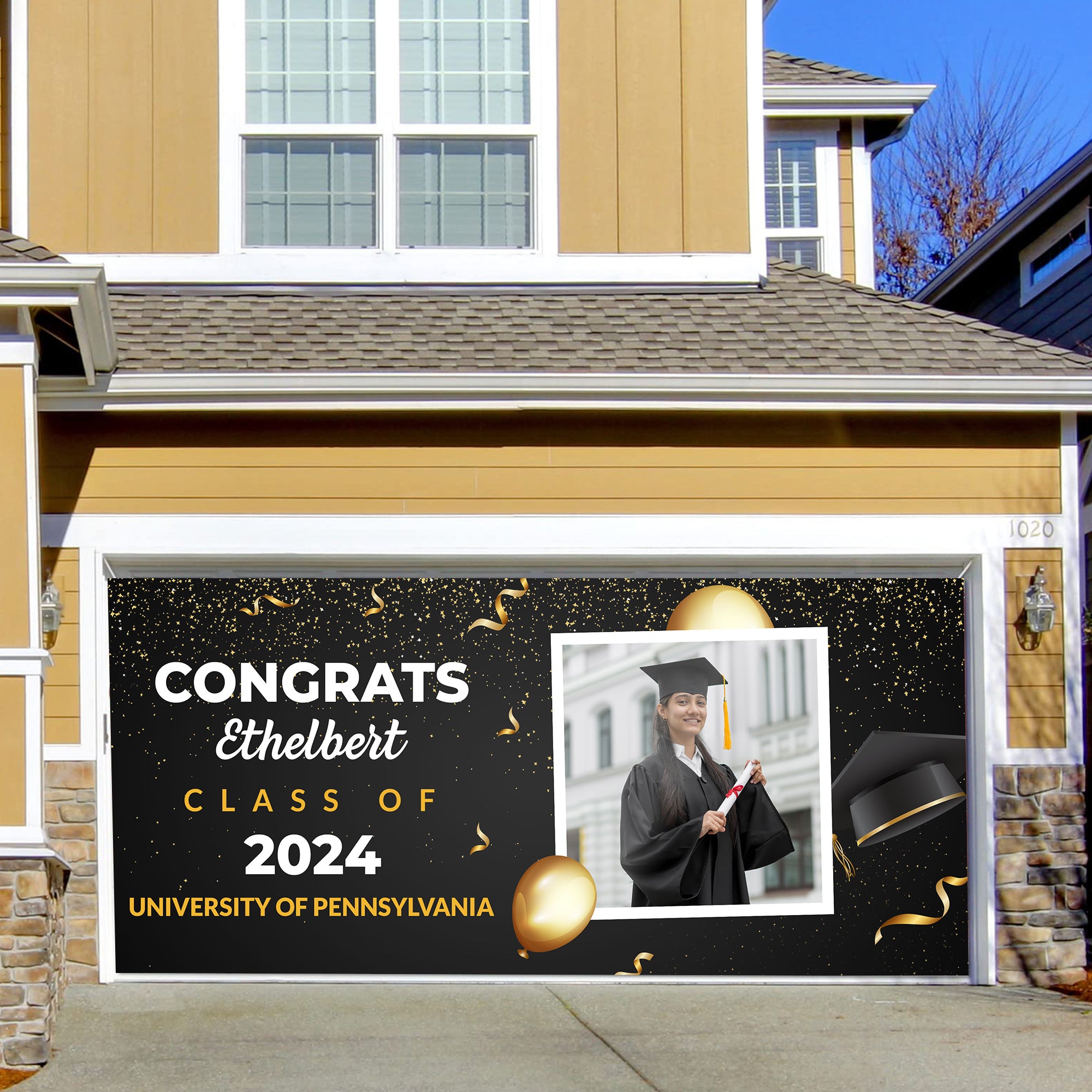 Congrats Class 2024 - Graduation Garage Door Decorations, Single Garage, Garage Door Banner Covers - Garage Door Banner Decorations