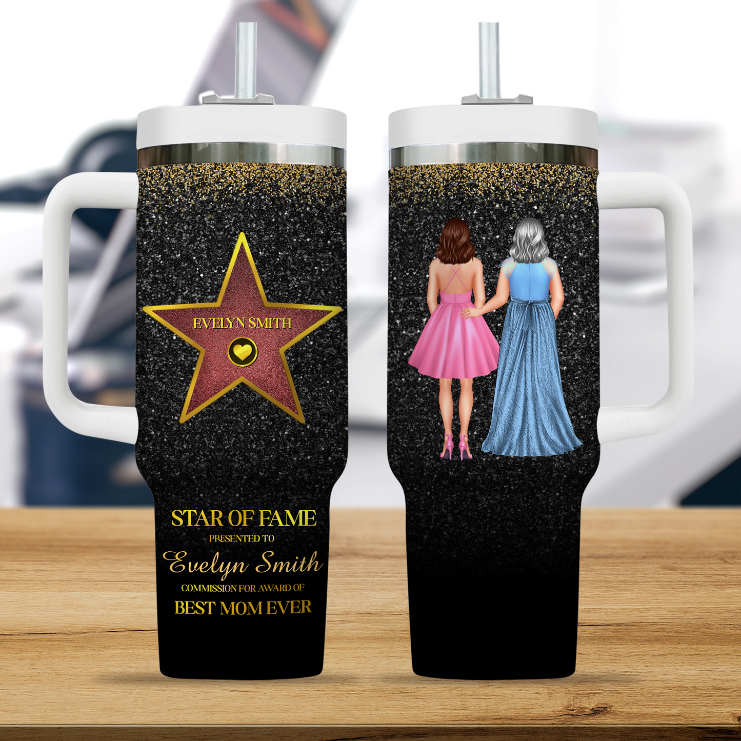 Commission For Award Of Best Mom Ever - Graduation 40oz Tumbler - Gift For Mom, Gift For Friends, Gift For Her - Personalized Custom Tumbler