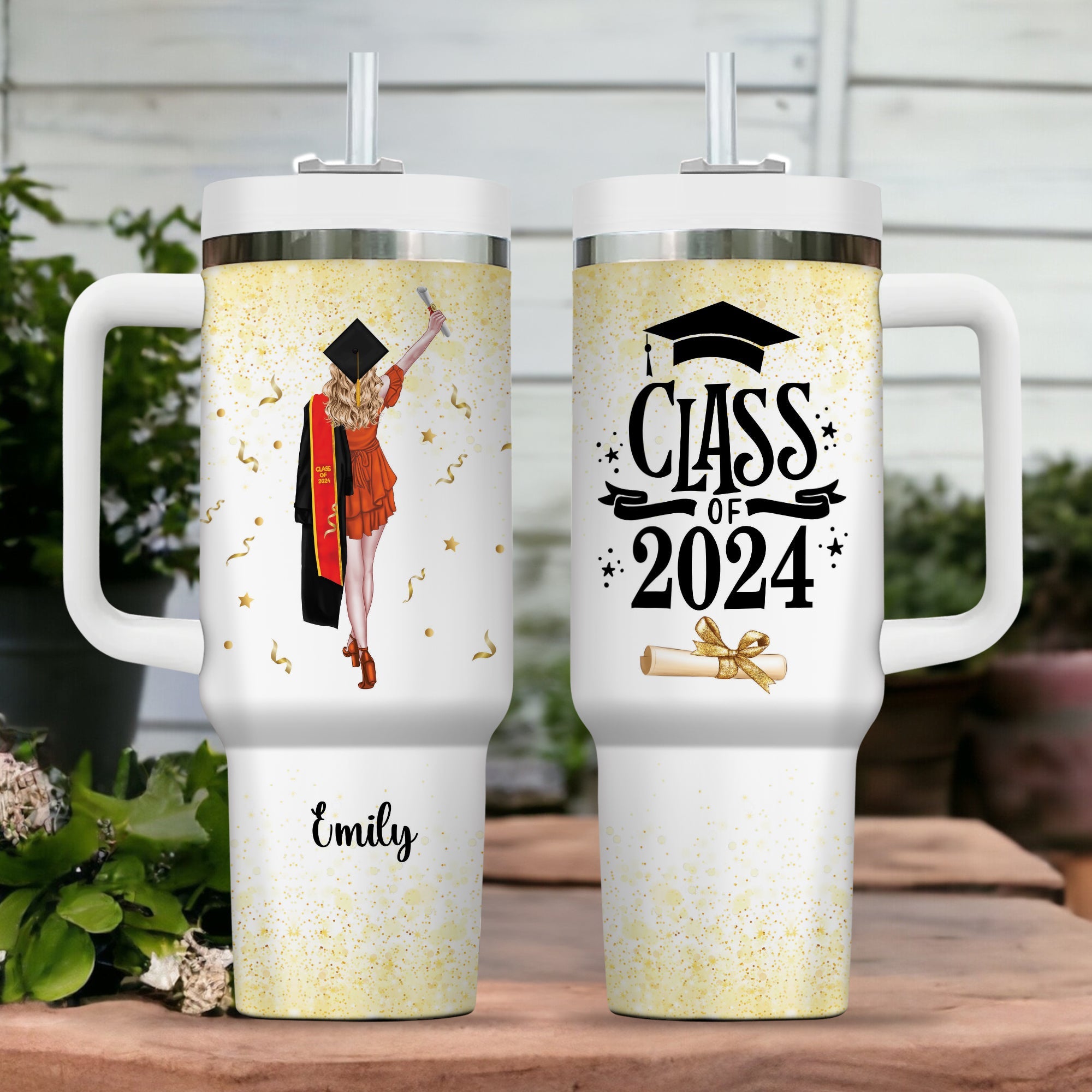 Class Of 2024 Graduated - Graduation 40oz Tumbler - Gift For Sister, Gift For Friends, Gift For Her - Personalized Custom Tumbler