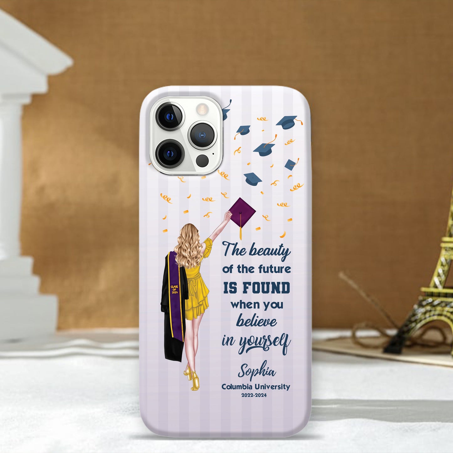 The Beauty Of The Future - Graduation Gift - Gift For Her - Personalized Custom Phone Case