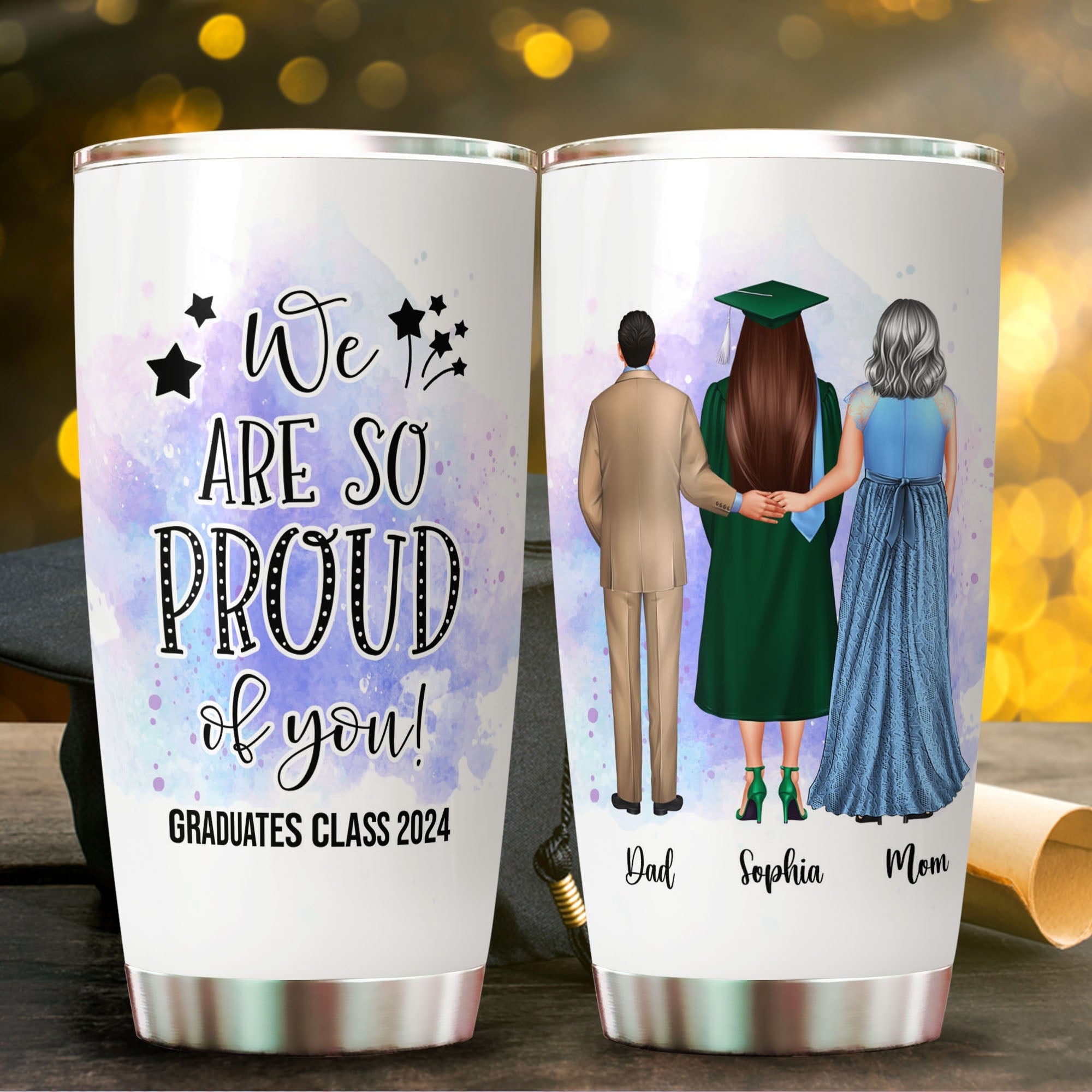 We Are So Proud Of You - Gift For Couple, Gift For Him, Gift For Her - Personalized Custom Tumbler