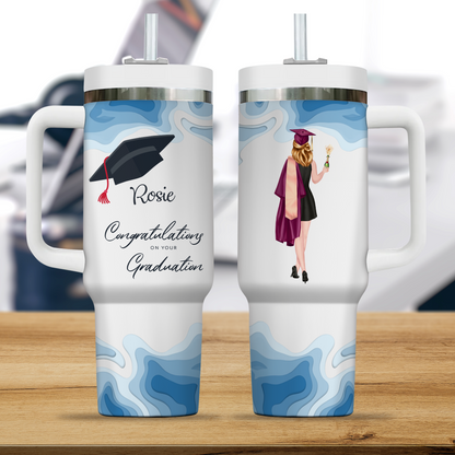 Congrats On Your Graduation - Graduation 40oz Tumbler - Gift For Sister, Gift For Friends, Gift For Her - Personalized Custom Tumbler