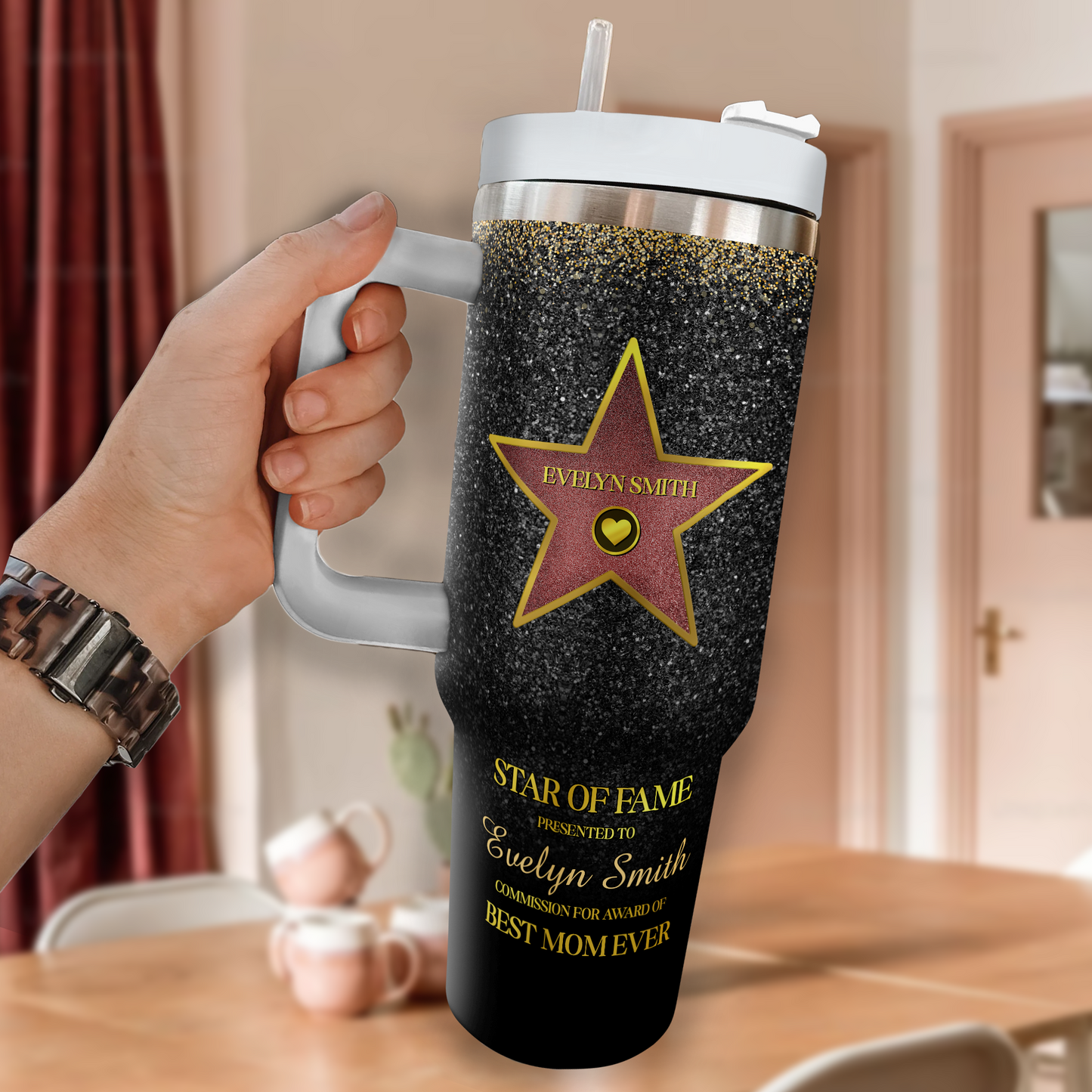 Commission For Award Of Best Mom Ever - Graduation 40oz Tumbler - Gift For Mom, Gift For Friends, Gift For Her - Personalized Custom Tumbler