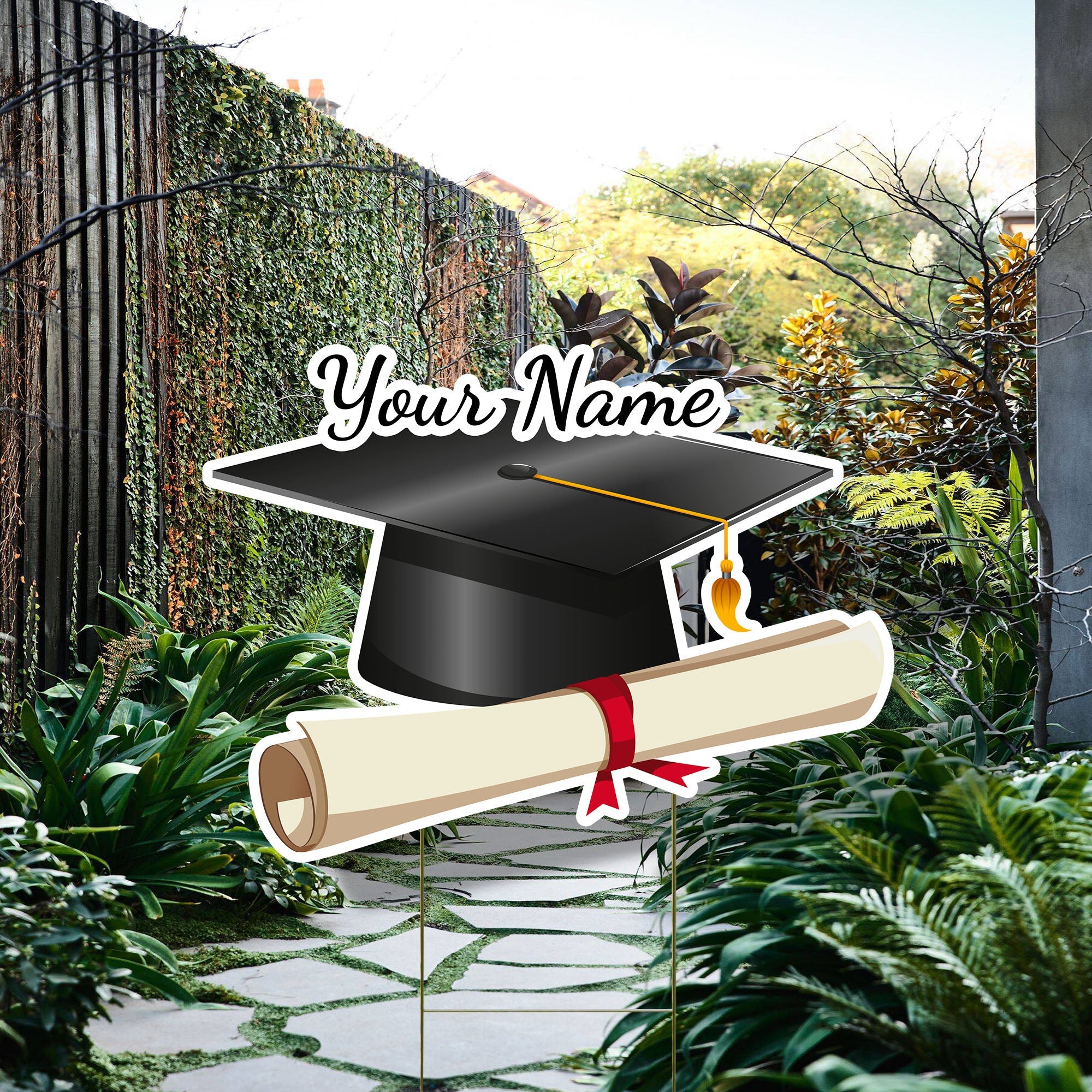 Personalized Name Coroplast Long Lasting Lawn Sign With Stake 2024, Graduation Gift