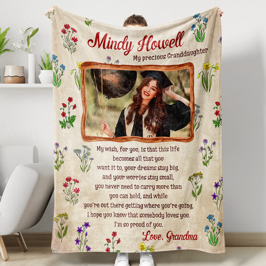 I am So Proud Of You Graduation Blanket - Personalized Blanket