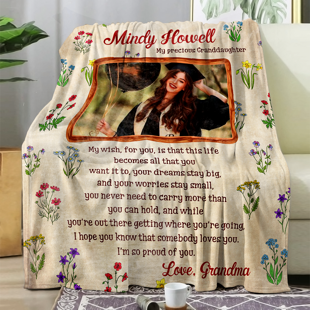 I am So Proud Of You Graduation Blanket - Personalized Blanket