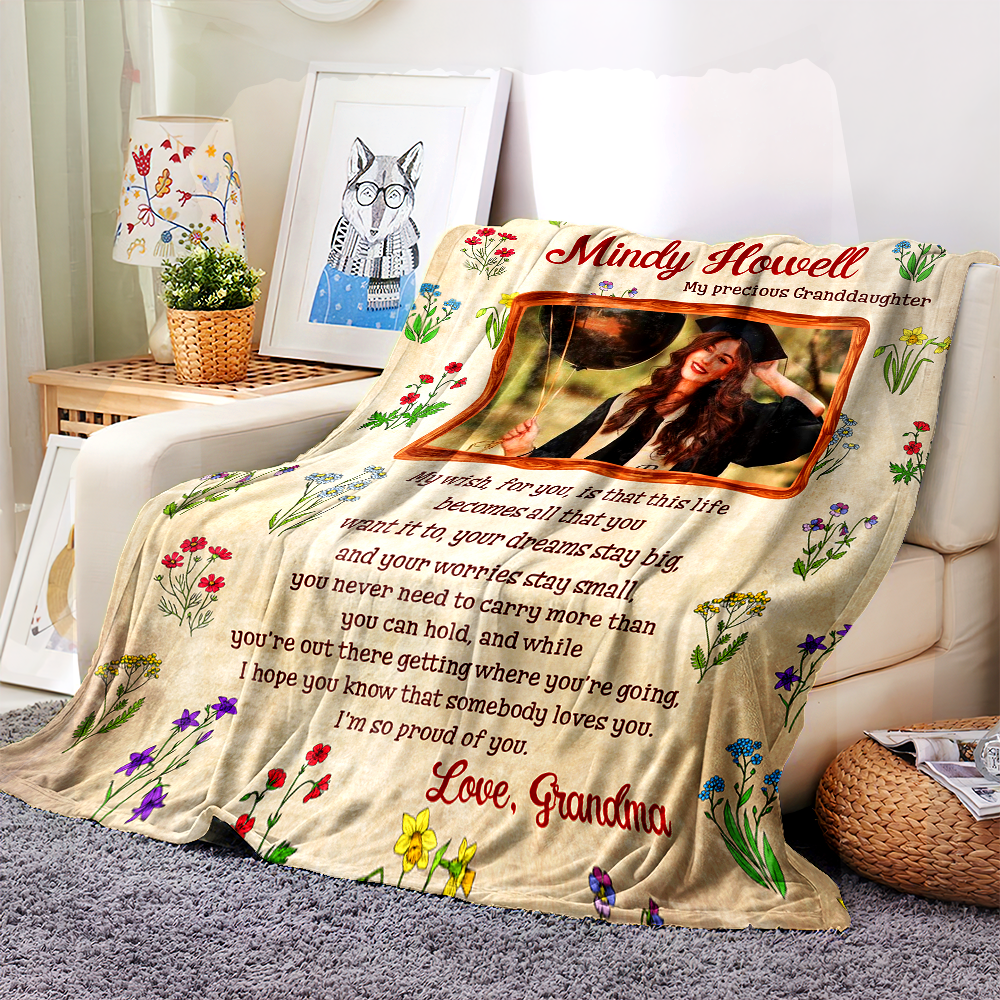 I am So Proud Of You Graduation Blanket - Personalized Blanket